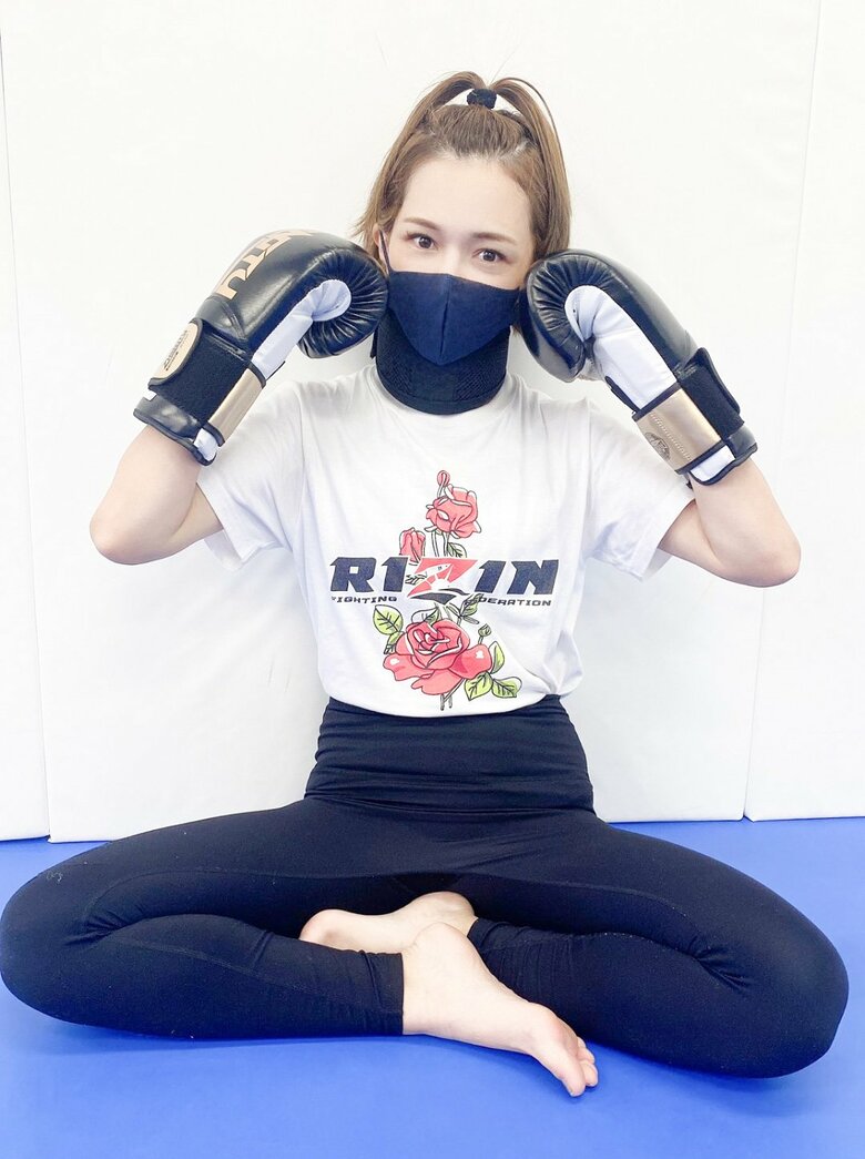 キックボクシングにも取り組むあきぴさん