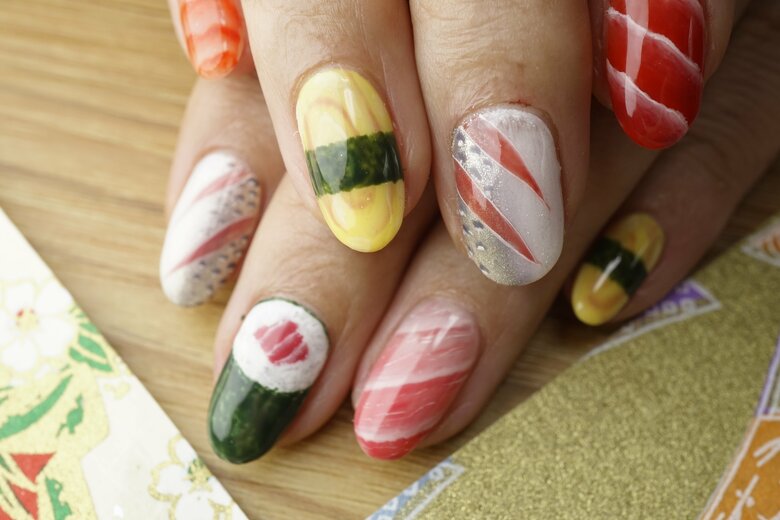 リアルすぎる寿司ネイル