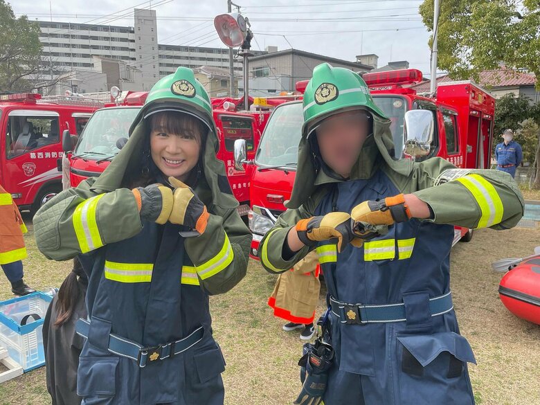 よしもと芸人として江戸川区にある葛西防災公園でロケをしたときの様子