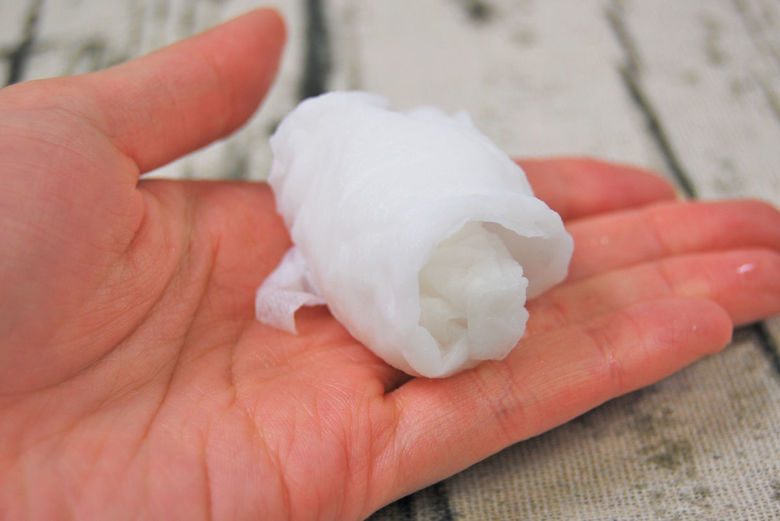 ダイソーのおすすめ商品「圧縮フェイスマスク 35枚」の実物画像2