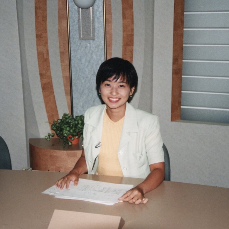 入局当初は福島放送局に配属された住吉さん。アナウンスや取材の基本を学んだ（写真提供／本人）