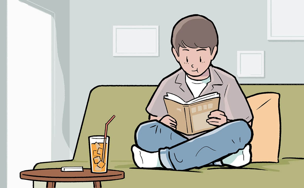 本を読む男の子