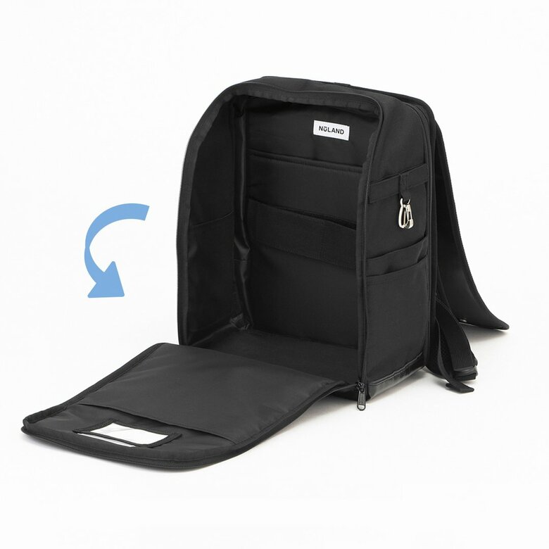 開口部が広く開き上からも横からも物を出し入れしやすい。小さな子どもでもファスナーで簡単に閉じられて安心