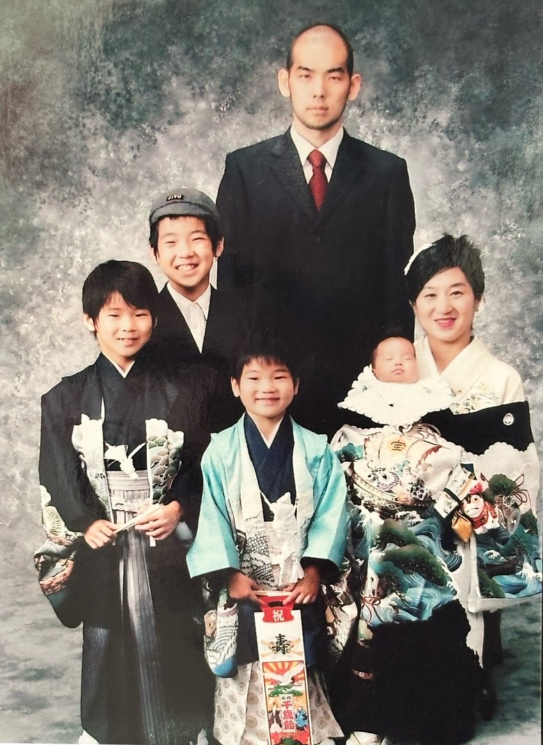 四男のお宮参りの記念に。現在、子どもたちは4人とも社会人になったそう