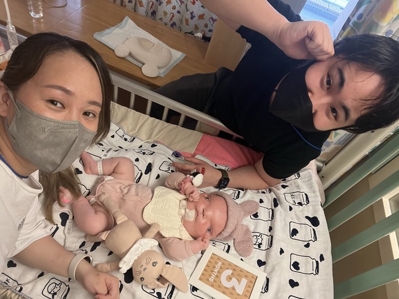 生後3か月。NICUを卒業し小児病棟へ