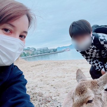息子さんと旅行中の1枚