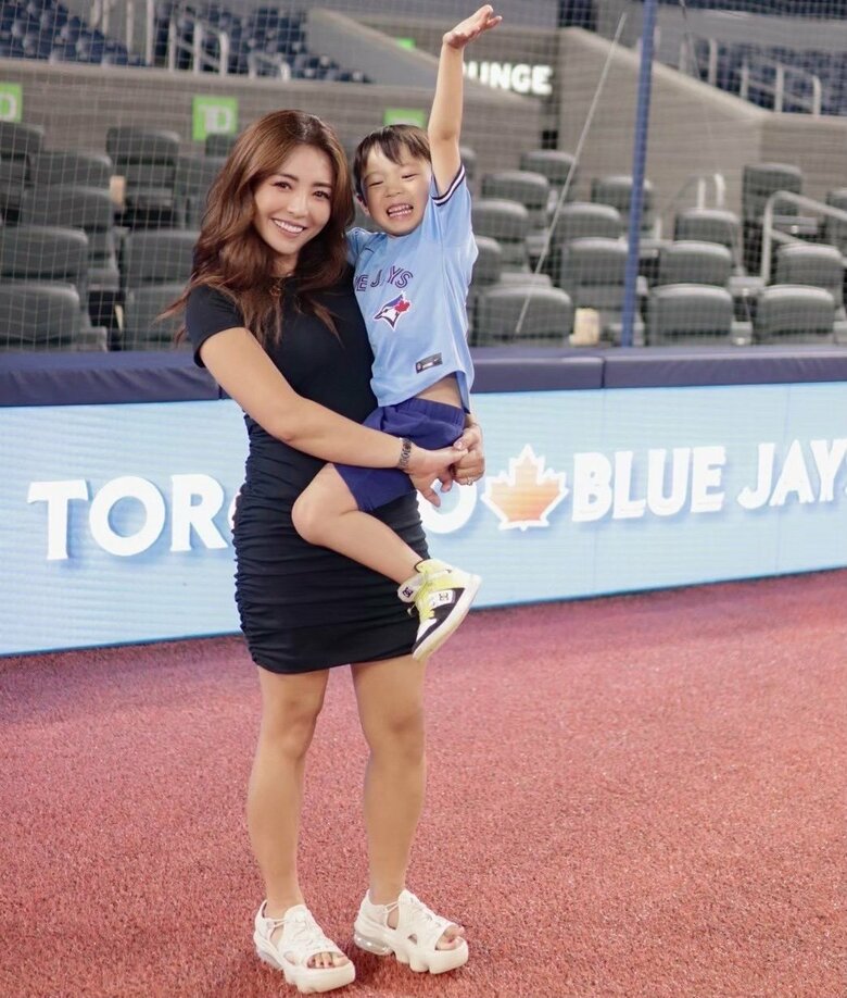 元気いっぱいな息子さんとの2ショット