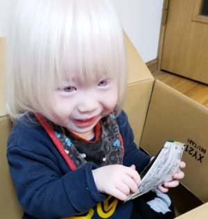 アルビノのリツキくん