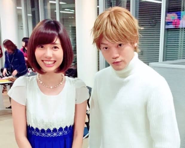 後に結婚する山﨑アナとの貴重な2ショット