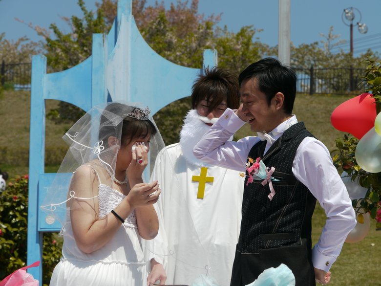 手作り結婚式に涙する睦さん