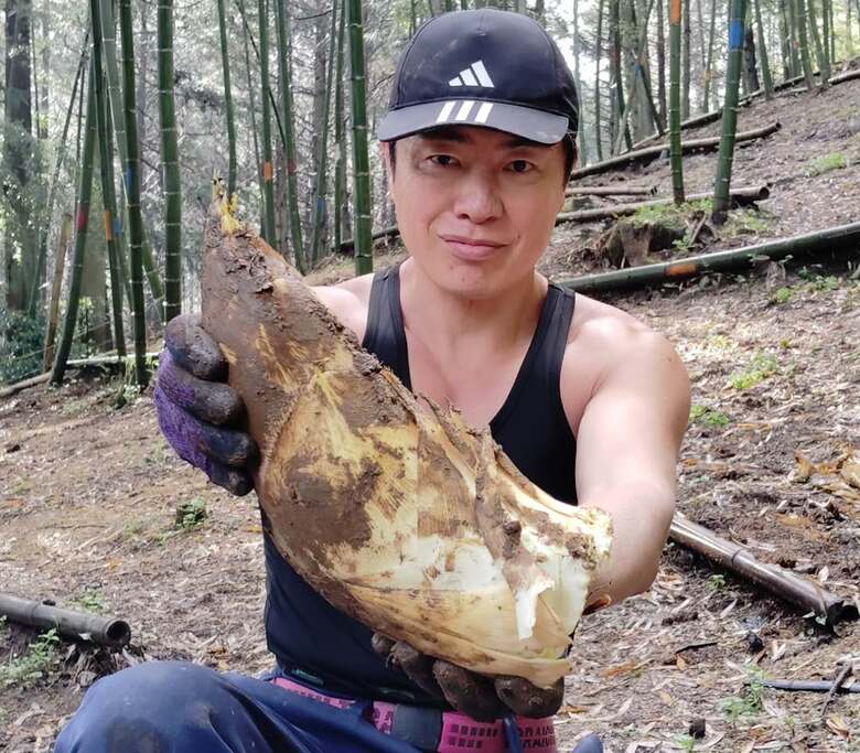 高級品の白子タケノコ。最盛期にはキロ数万円の値で売れた