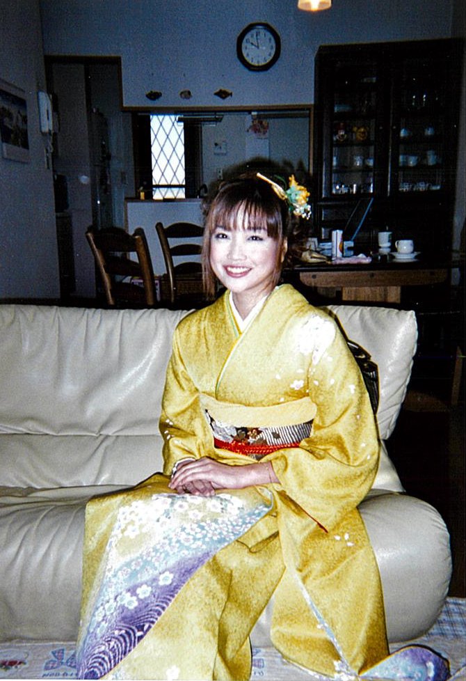 鮮やかな黄色の着物が素敵！成人式にて