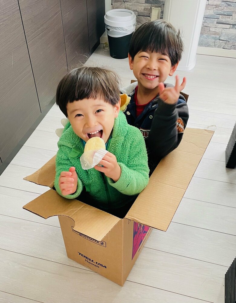 ブログにもしばしば登場する7歳と9歳の息子さん