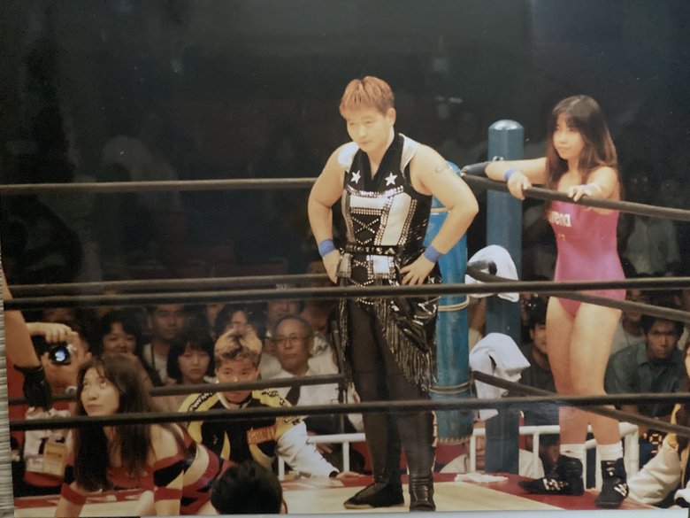 長与千種さんとタッグを組んだ試合での1枚