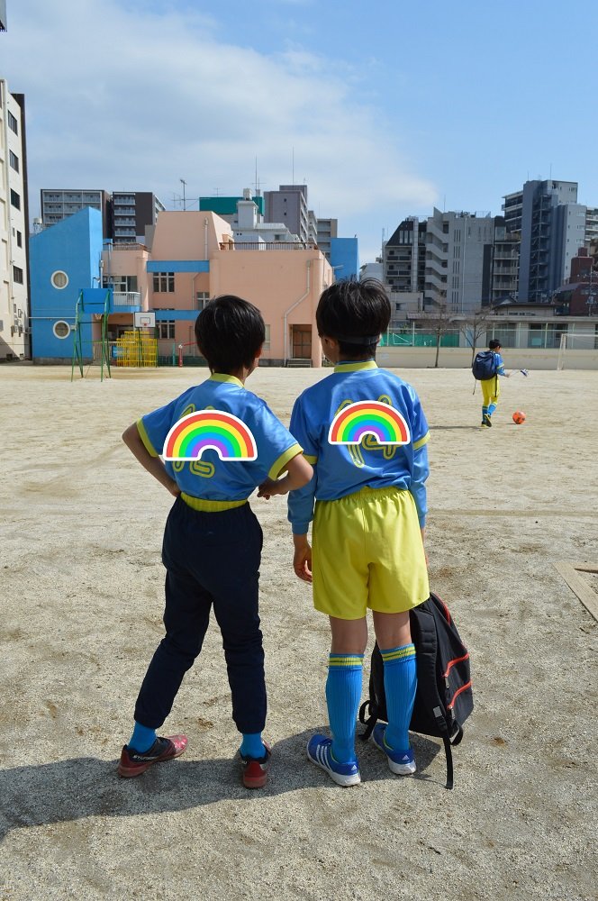 習い事2(サッカー最後の日、すがすがしい長男の顔が印象的でした)