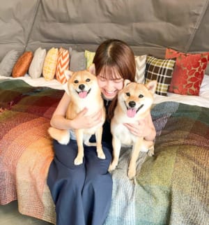 初キャンプのテントの中での福ちゃんと富くん