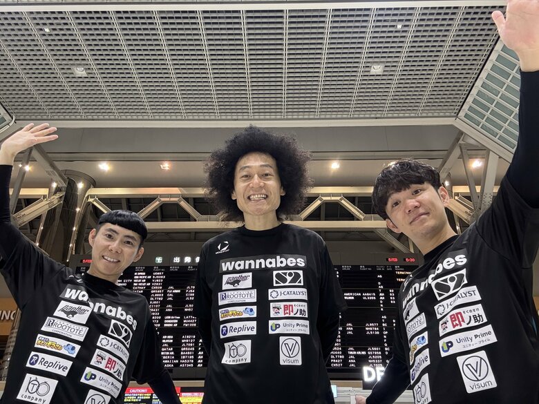 海外では、「wannabes（なりたい人）」として、多くの国で活躍。右からグリさん、ゴンさん、チロさん