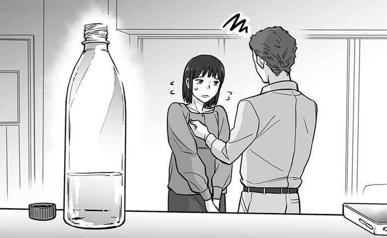 ものを粗末にすることをとがめる夫