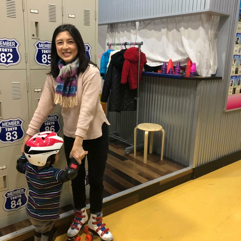 竹内さんの数少ない特技がローラースケートだとか