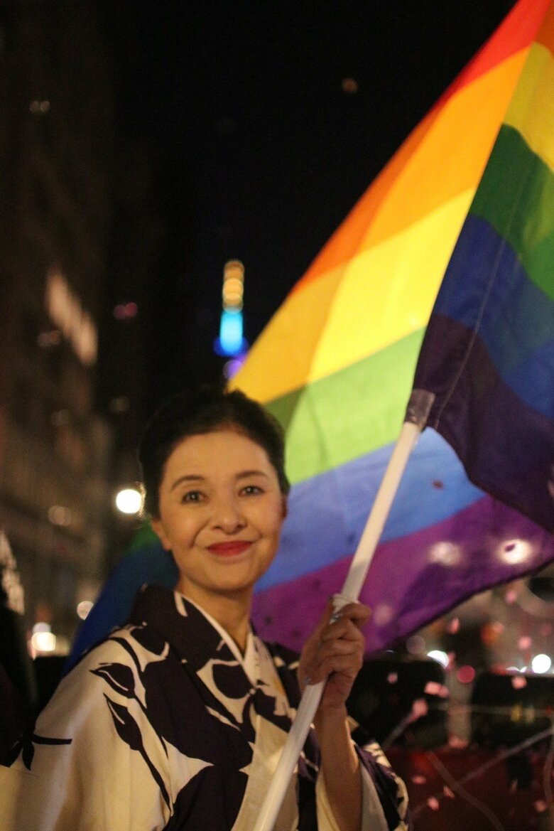 ニューヨークプライドパレードに浴衣で参加／（C）Kazushi Udagawa