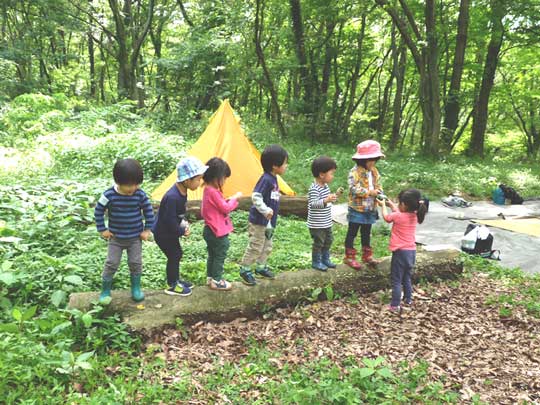 未就学児向けのイベント「里山ようちえん」