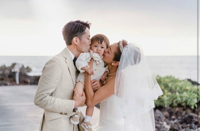2019年、自身の誕生日に結婚。旦那さんもイケメン