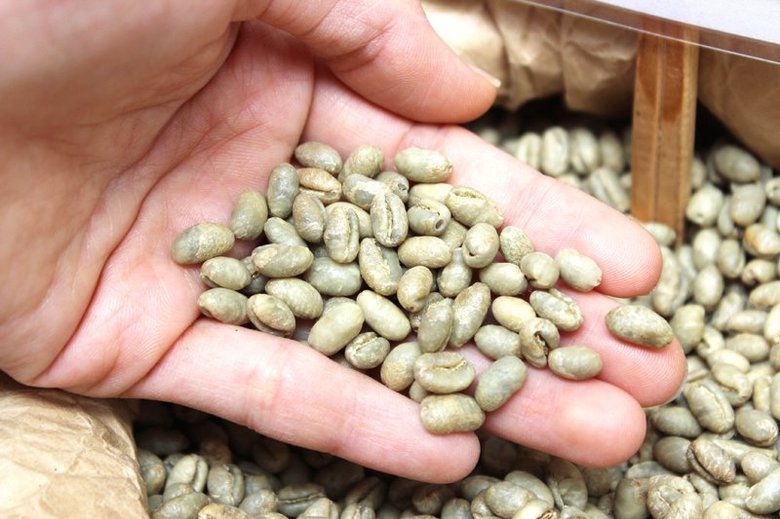「グリーンコーヒー」とも呼ばれるコーヒーの生豆