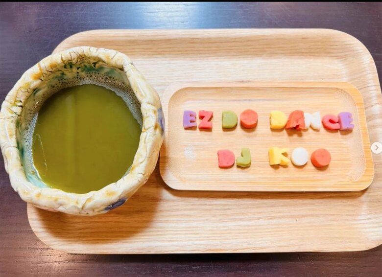 妻と娘手作りの和菓子。KOOさんのインスタにたびたび登場する家族の手料理は、どれも美味しそう！