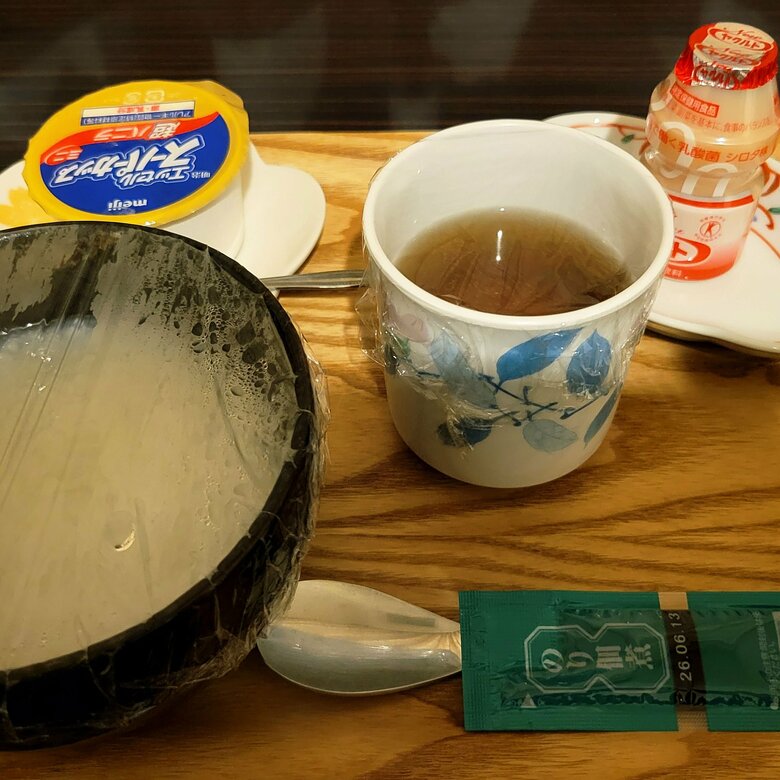 手術後、最初の夕食の写真
