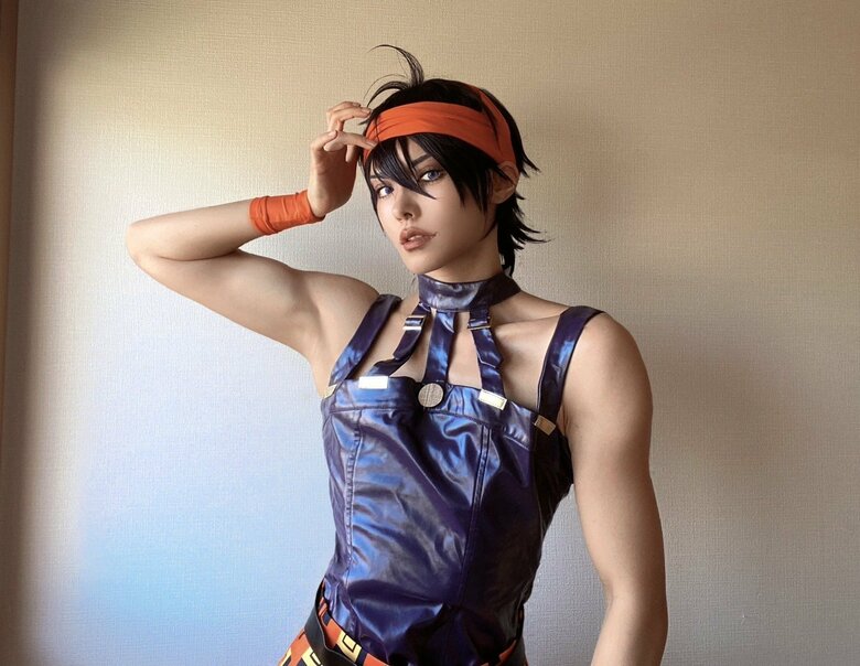 『ジョジョの奇妙な冒険』第5部に登場するナランチャ・ギルガのコスプレ