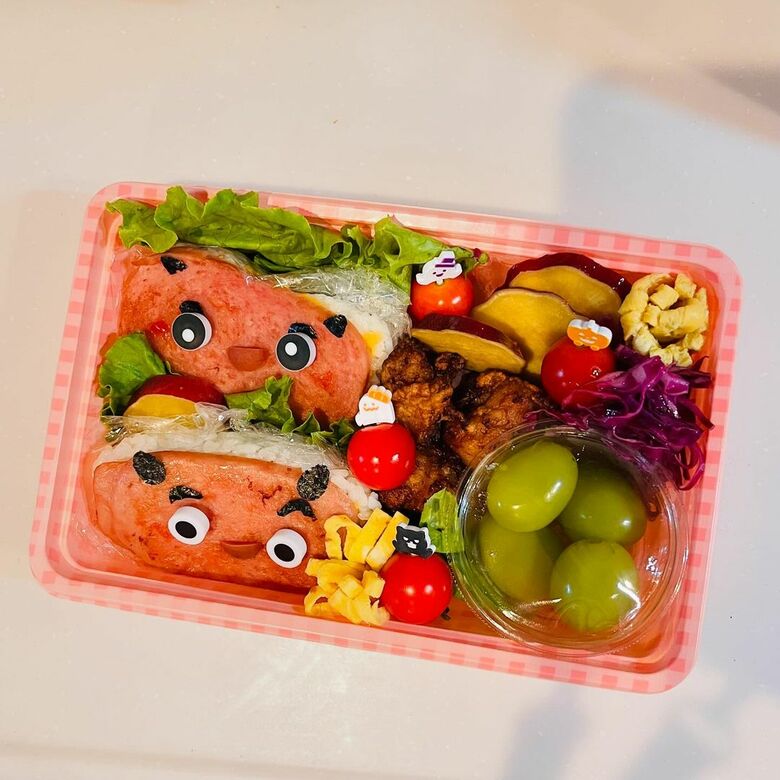 青木さんが百均お弁当グッズで作ったキャラ弁