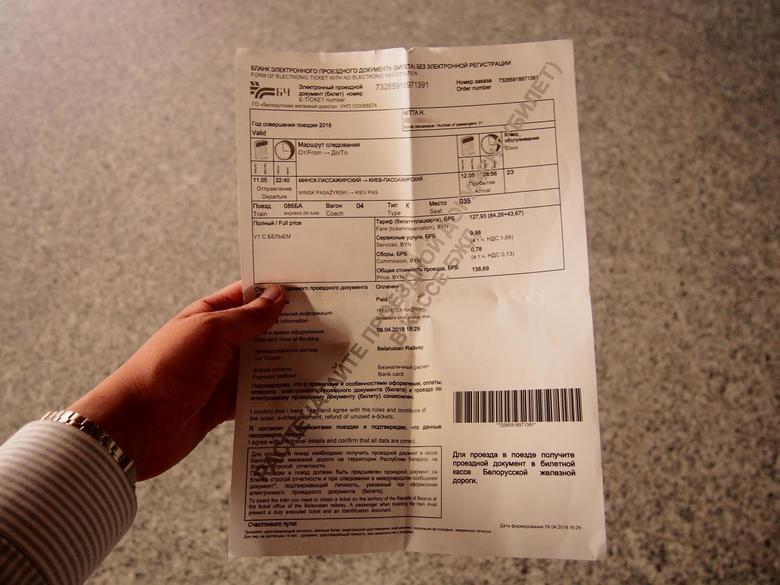 ヨーロッパの鉄道切符