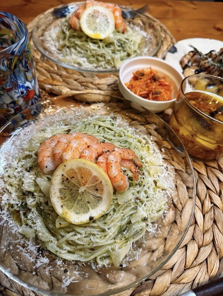 冷製春菊そうめん