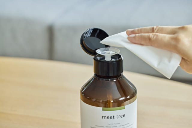 meettree アロマ除菌 使用中の様子