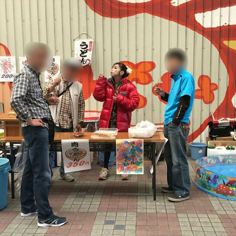 社会参加活動の一環として「宇部祭り」に参加し出店