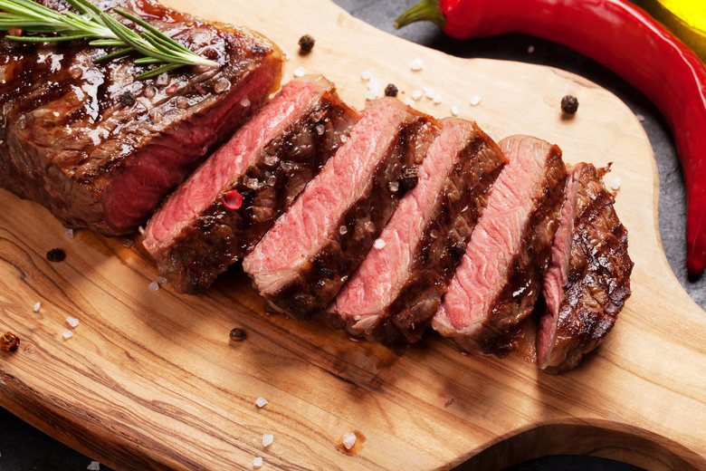 Grilled striploin steak