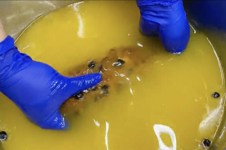 全方向からバターをしみしみ…