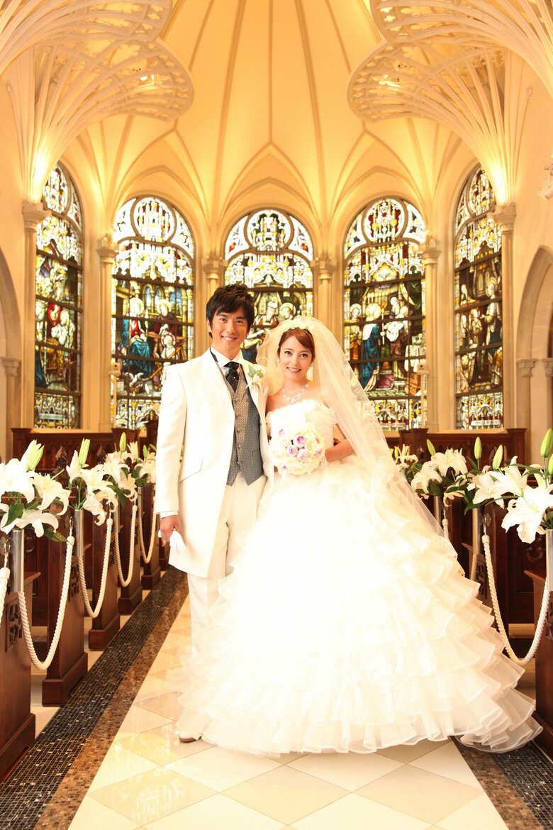 純白のウェディングドレスがゴージャス！