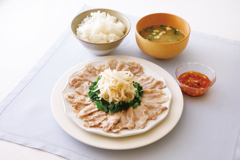 豚のレンチン蒸し