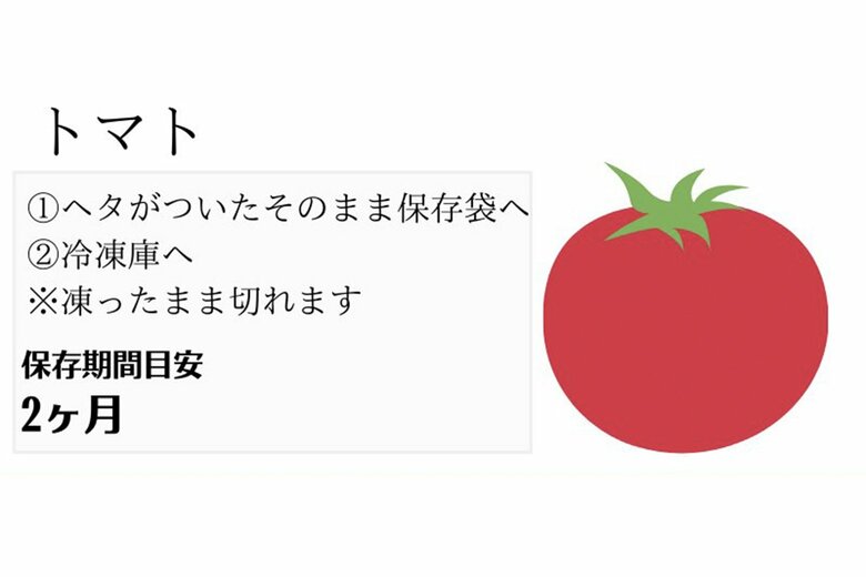 トマトの冷凍保存方法