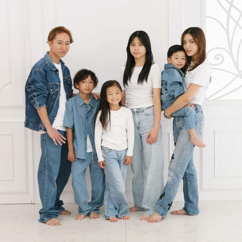 家族全員デニムコーデが決まってます！