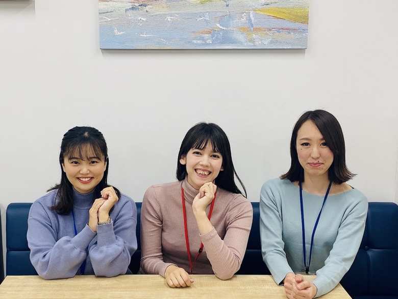 劒持さん（真ん中）と同じ支店で勤務するみなさん