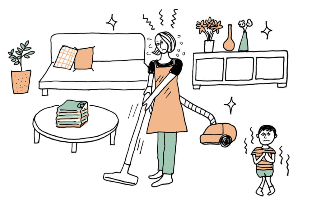 完璧な家事にとらわれている女性
