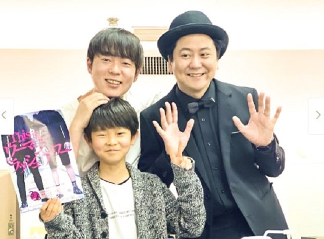 長男のりんたろう君とパラダイスさんの相方の村本大輔さん