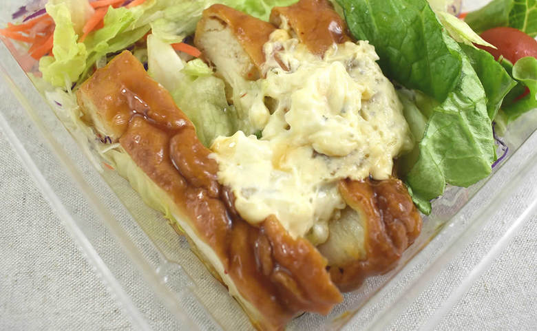 ローソンのおすすめ人気サラダ「タルタルチキン南蛮のサラダ」の食レポ画像