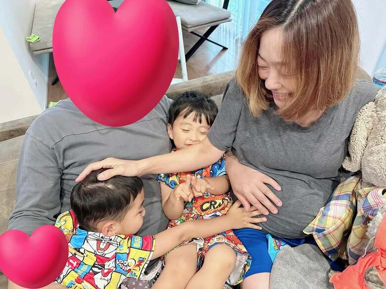 第3子妊娠中に家族とのひととき