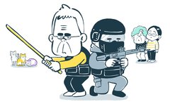 「深夜の不審者情報、夫は不在」たかぶる義父と息子の行動がシュール