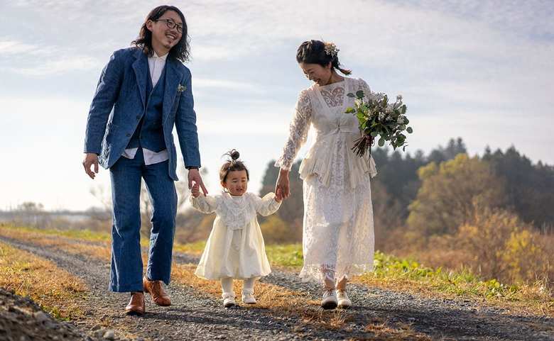 新しい試みツアーウェディングの一場面