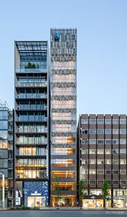 ヒューリックの12階建て木造、鉄骨造ビル（外観）