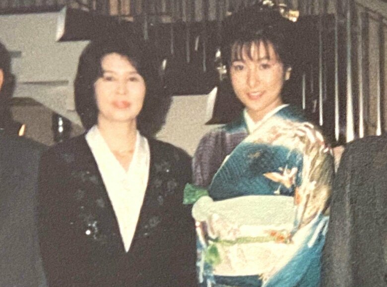 成人式のときに母親と